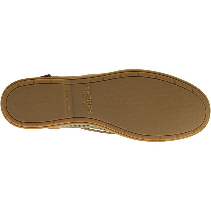 Women's Coil Ivy Perforated Boat Shoe in Olive by Sperry - Country Club Prep