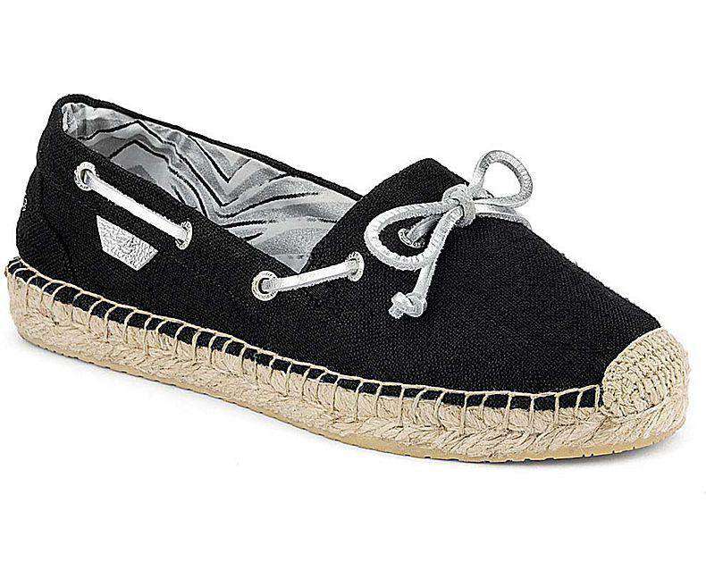 Women's Katama Espadrille in Black Canvas by Sperry - Country Club Prep