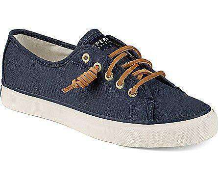 Women's Seacoast Canvas Sneaker in Navy by Sperry - Country Club Prep