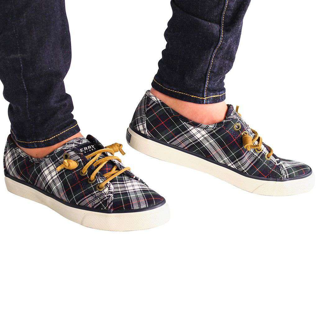 Women's Seacoast Canvas Sneaker in Tartan Plaid by Sperry - Country Club Prep