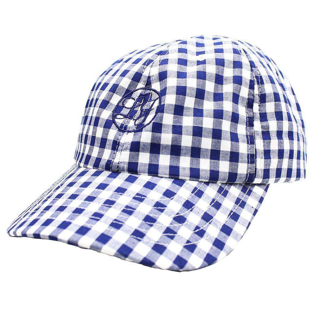 Checked Bow Hat in Navy Gingham by Lauren James - Country Club Prep