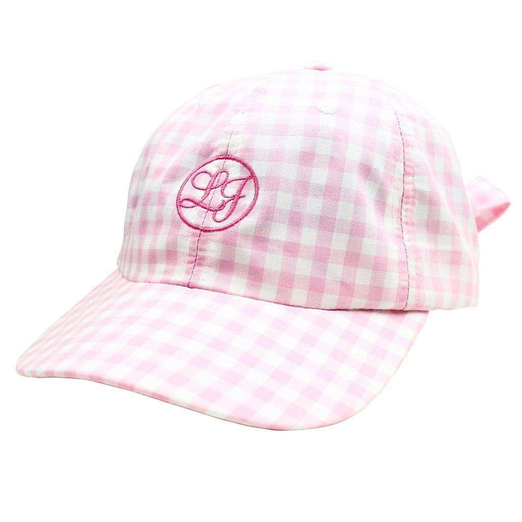 Checked Bow Hat in Pink Gingham by Lauren James - Country Club Prep