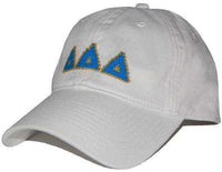 Delta Delta Delta Needlepoint Hat in White by Smathers & Branson - Country Club Prep