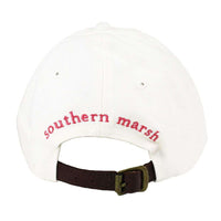 Hat in White with Pink Duck by Southern Marsh - Country Club Prep