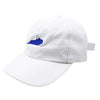 Kentucky Seersucker Hat in White with Royal by Lauren James - Country Club Prep