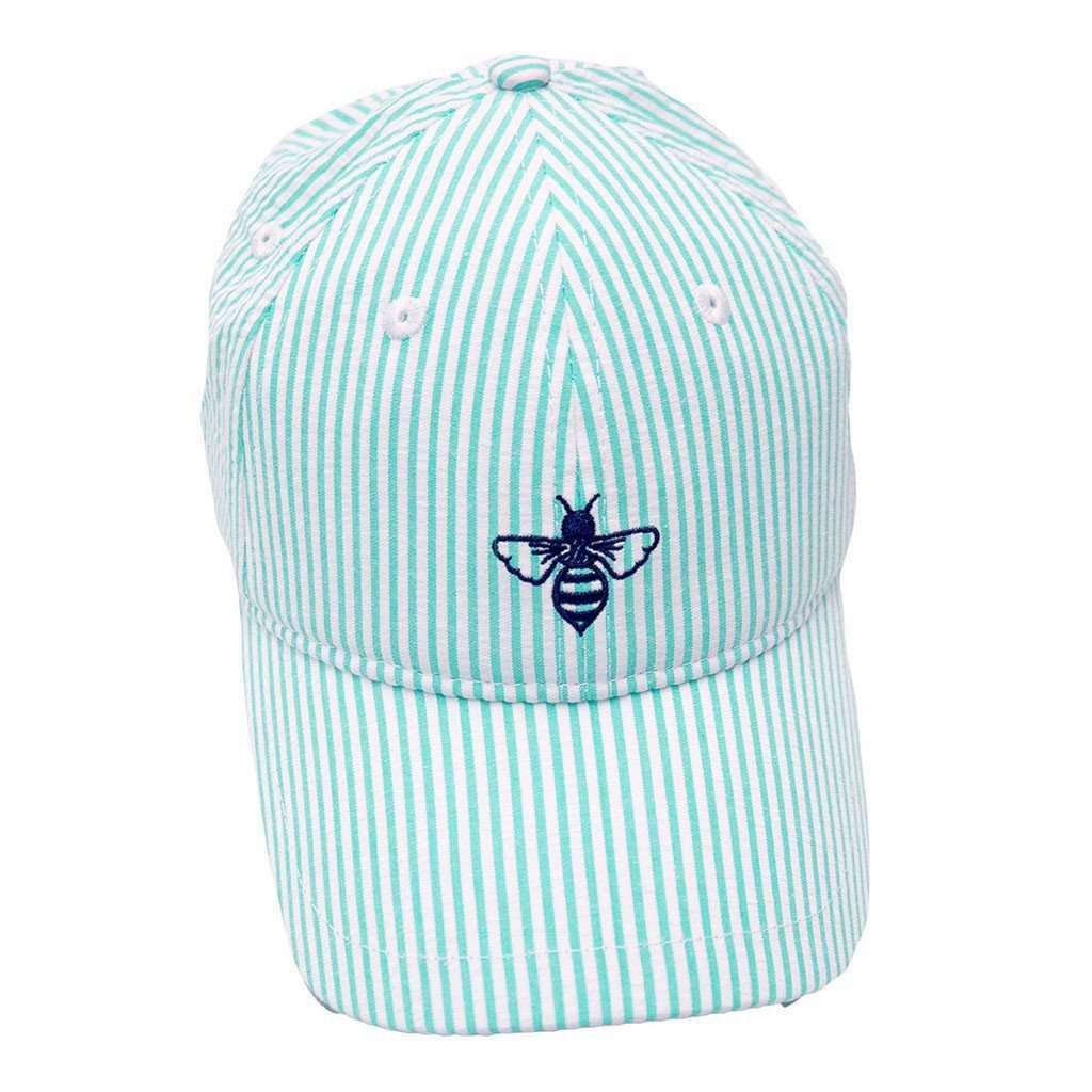 Logo Hat in Mint Seersucker by Lily Grace - Country Club Prep