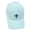 Logo Hat in Mint Seersucker by Lily Grace - Country Club Prep