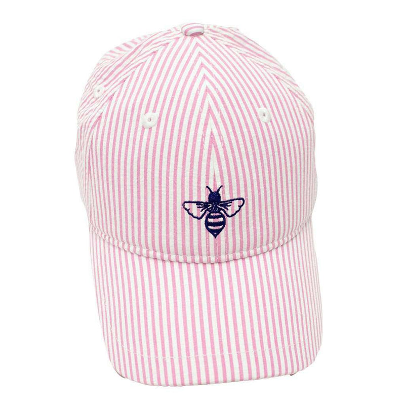 Logo Hat in Pink Seersucker by Lily Grace - Country Club Prep