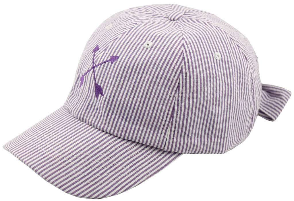 Pointe Prep Cap in Lavender Seersucker by Lauren James - Country Club Prep