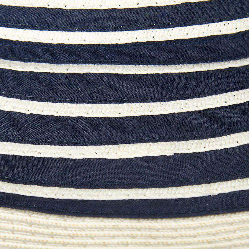 Sealand Sun Hat in Navy Stripe by Barbour - Country Club Prep