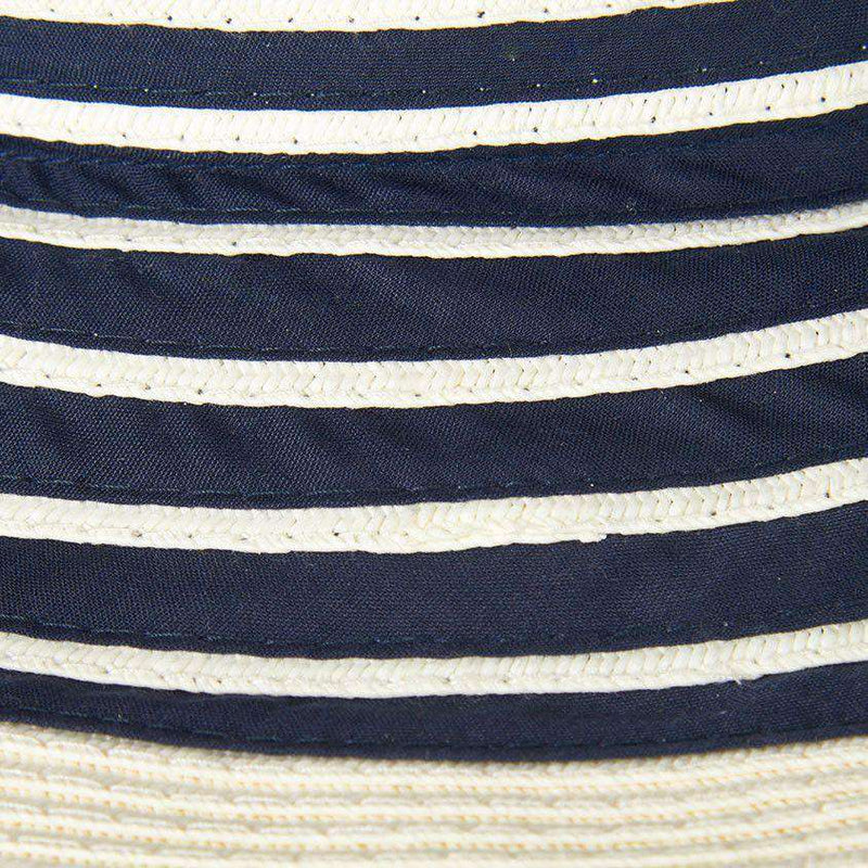 Sealand Sun Hat in Navy Stripe by Barbour - Country Club Prep