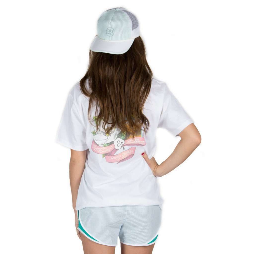 Seersucker Snapback Hat in Mint by Lauren James - Country Club Prep