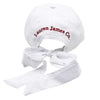 South Carolina Seersucker Hat in White with Crimson by Lauren James - Country Club Prep