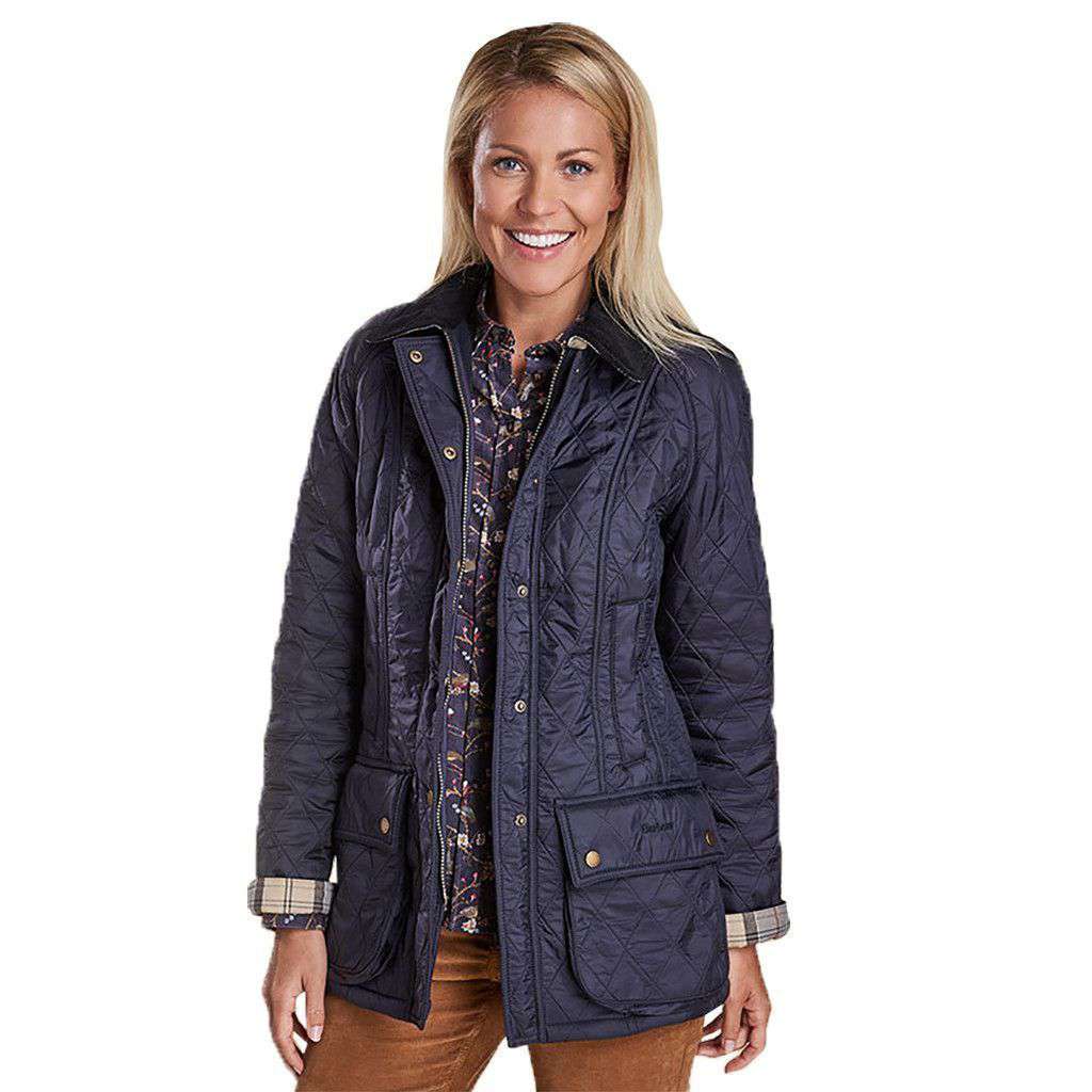 Barbour Beadnell Polarquilt Jacket in Navy – Country Club Prep