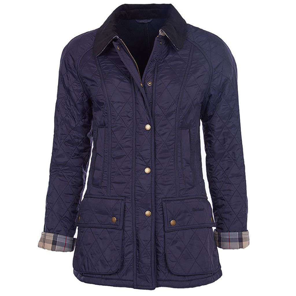 Beadnell Polarquilt Jacket in Navy by Barbour - Country Club Prep