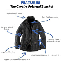 Cavalry Polarquilt Jacket in Black by Barbour - Country Club Prep