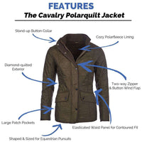 Cavalry Polarquilt Jacket in Dark Olive Green by Barbour - Country Club Prep