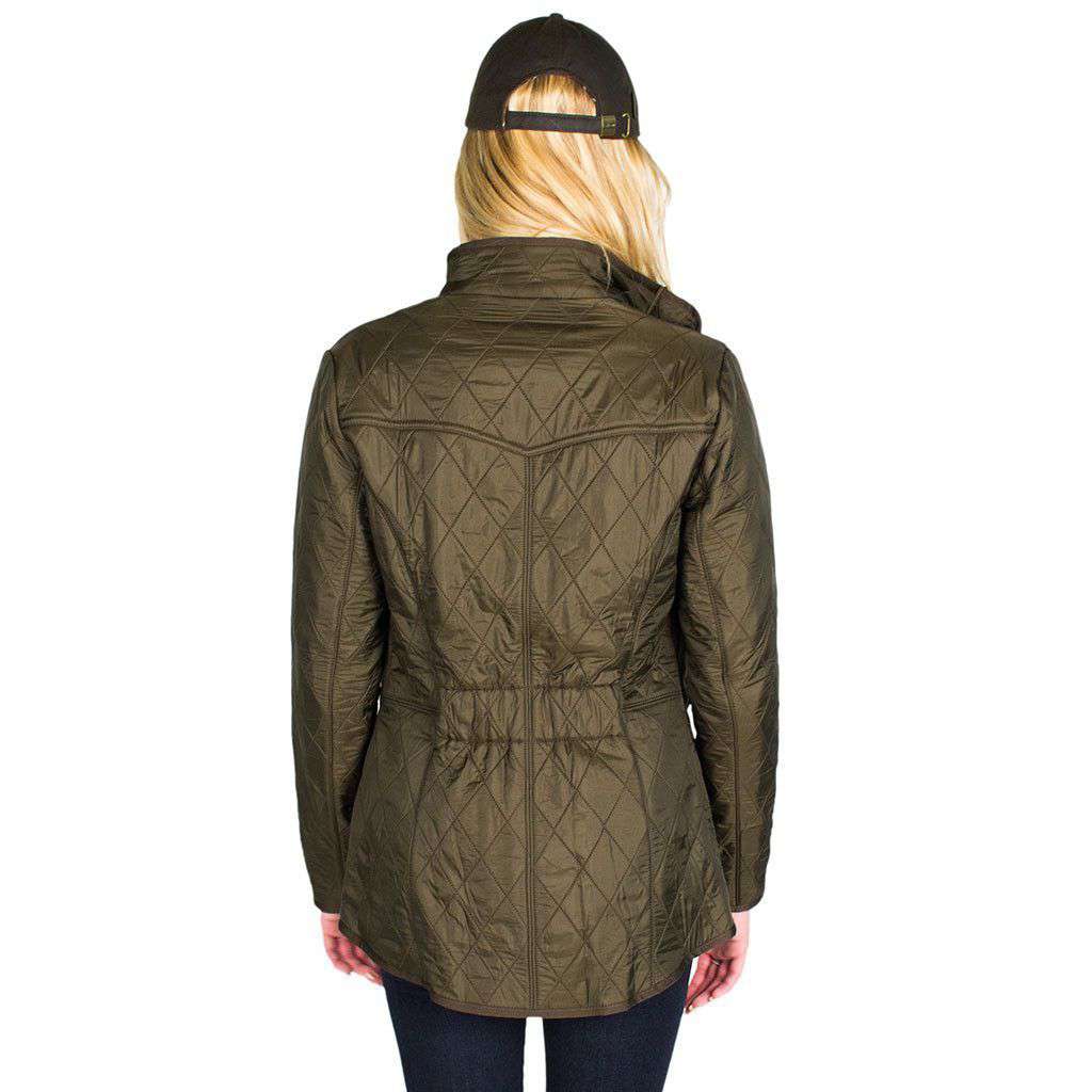 Cavalry Polarquilt Jacket in Dark Olive Green by Barbour - Country Club Prep