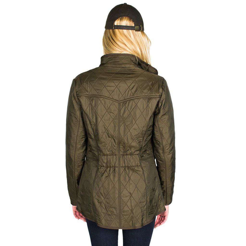 Cavalry Polarquilt Jacket in Dark Olive Green by Barbour - Country Club Prep