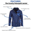 Cavalry Polarquilt Jacket in Dress Blue by Barbour - Country Club Prep