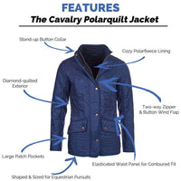 Cavalry Polarquilt Jacket in Dress Blue by Barbour - Country Club Prep