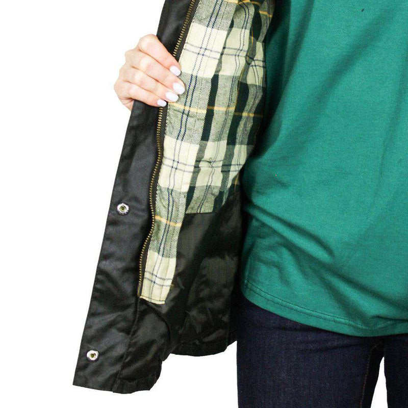 Classic Beadnell Wax Jacket in Sage Green by Barbour - Country Club Prep
