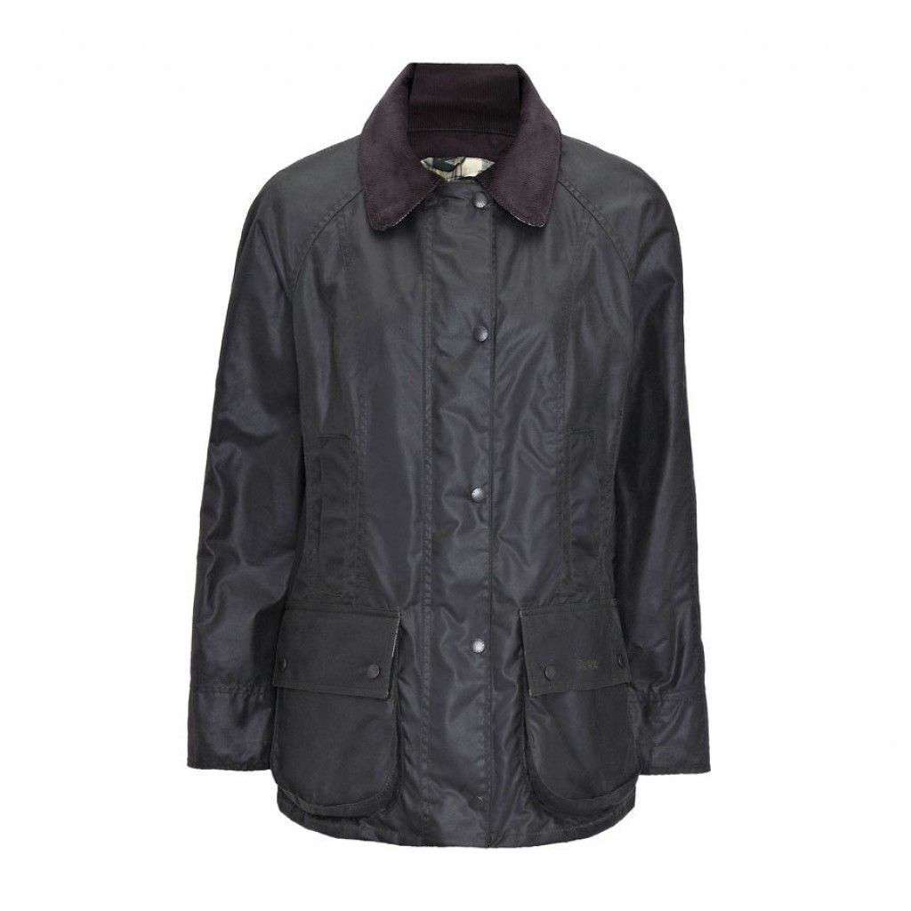 Classic Beadnell Wax Jacket in Sage Green by Barbour - Country Club Prep