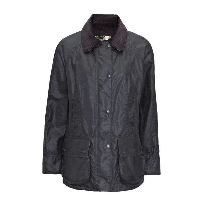 Classic Beadnell Wax Jacket in Sage Green by Barbour - Country Club Prep