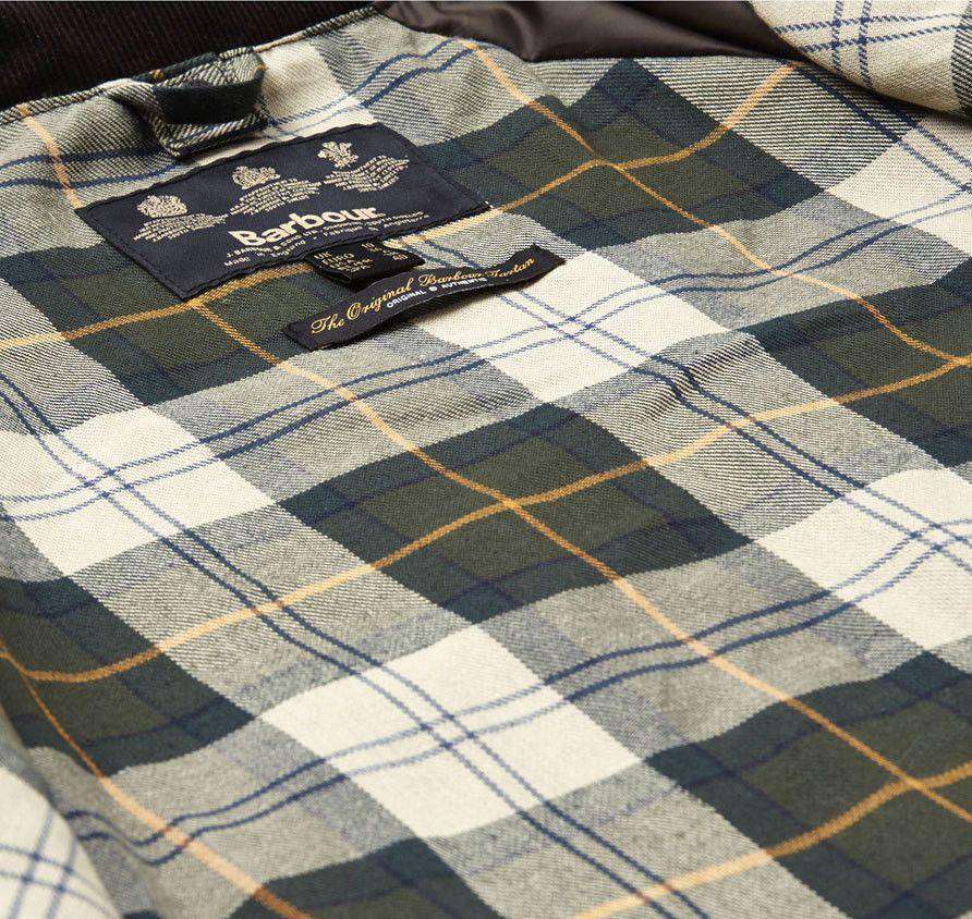Classic Beadnell Wax Jacket in Sage Green by Barbour - Country Club Prep