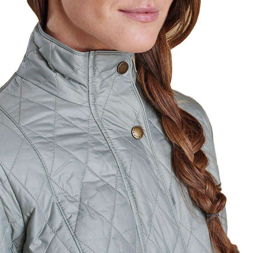 Flyweight Cavalry Quilted Jacket in Pale Sage by Barbour - Country Club Prep