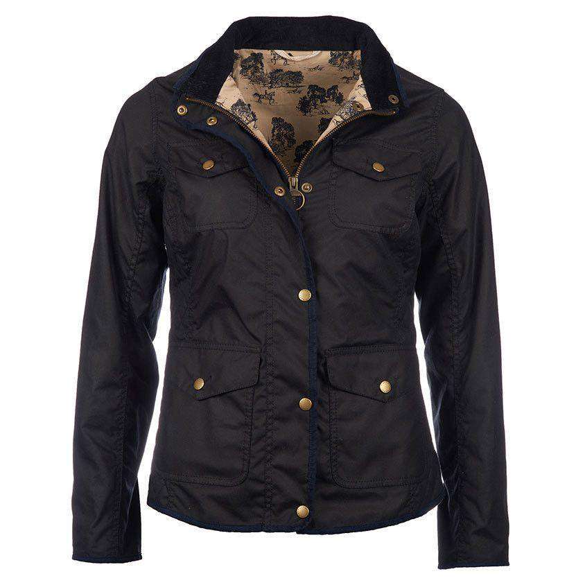 Barbour Holsteiner Wax Jacket in Navy – Country Club Prep