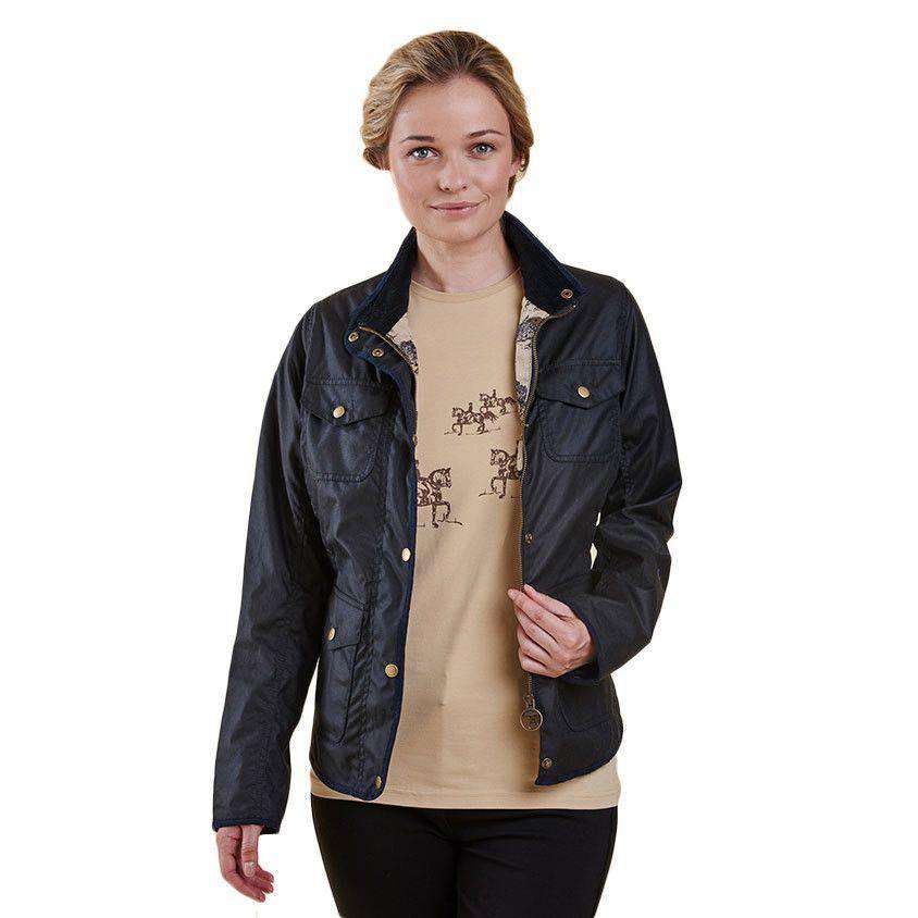 Barbour Holsteiner Wax Jacket in Navy – Country Club Prep