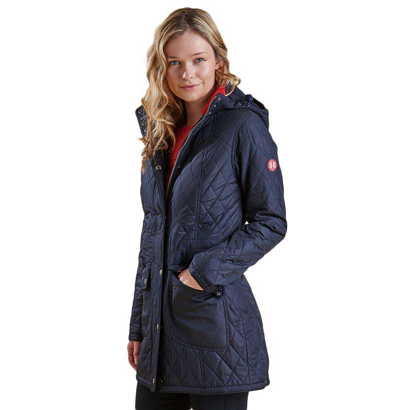 Kirkby Quilted Jacket in Navy by Barbour - Country Club Prep