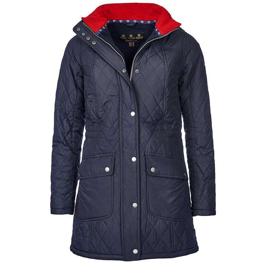 Kirkby Quilted Jacket in Navy by Barbour - Country Club Prep