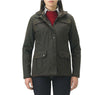 Ladies Utility Waxed Jacket in Olive Green by Barbour - Country Club Prep