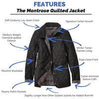 Montrose Quilted Jacket in Black by Barbour - Country Club Prep