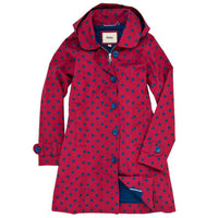 Red Rain Coat  with Blue Polka Dots by Hatley - Country Club Prep