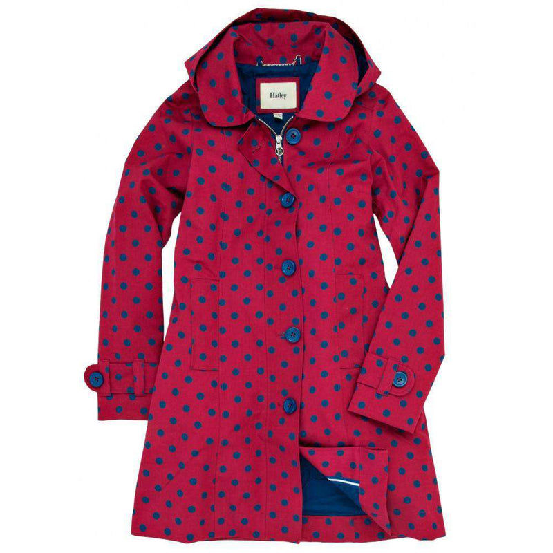 Hatley Red Rain Coat with Blue Polka Dots – Country Club Prep