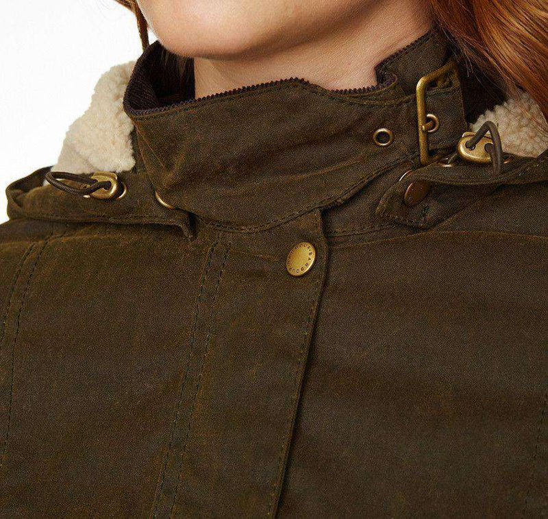 The Convoy Waxed Jacket in Olive Green by Barbour - Country Club Prep