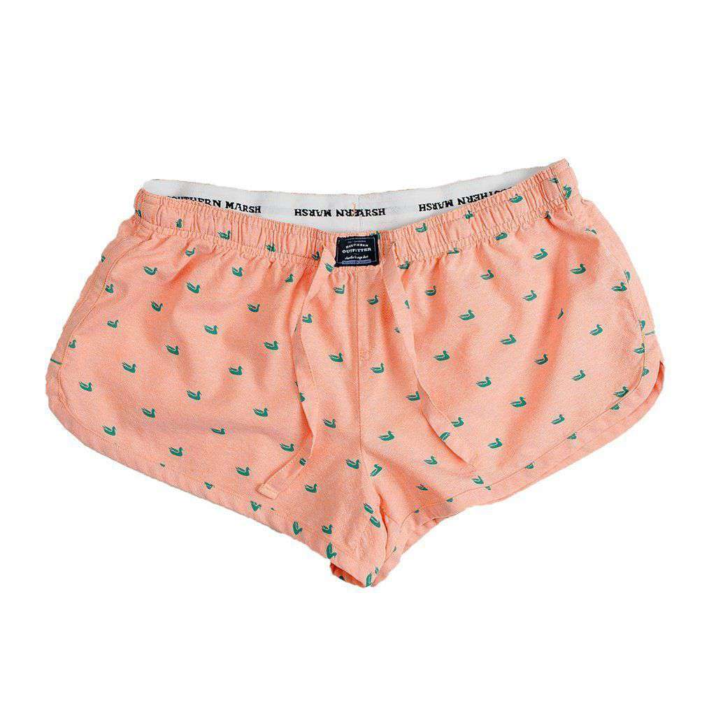 Chandler Oxford Lounge Short in Melon by Southern Marsh - Country Club Prep