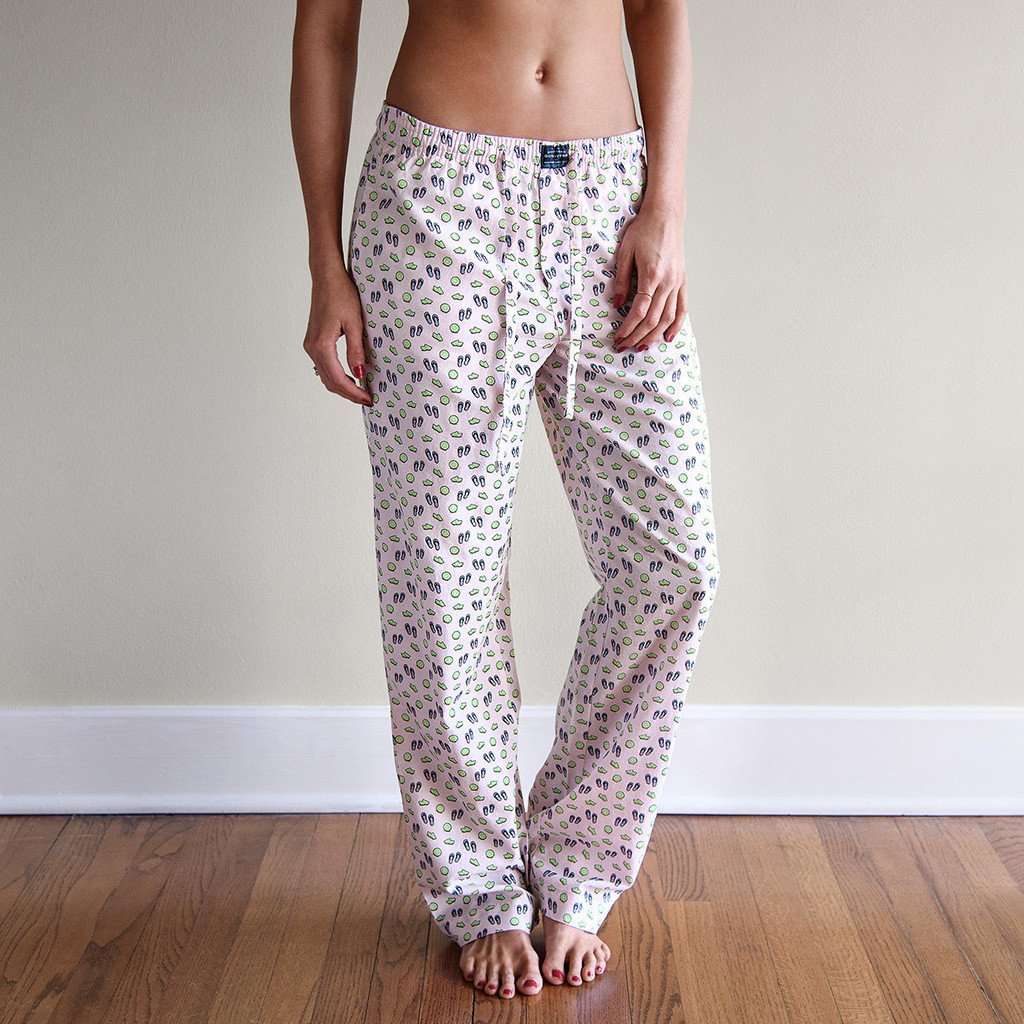 Lime & Sandals Savannah Lounge Pant in Camellia by Southern Marsh - Country Club Prep