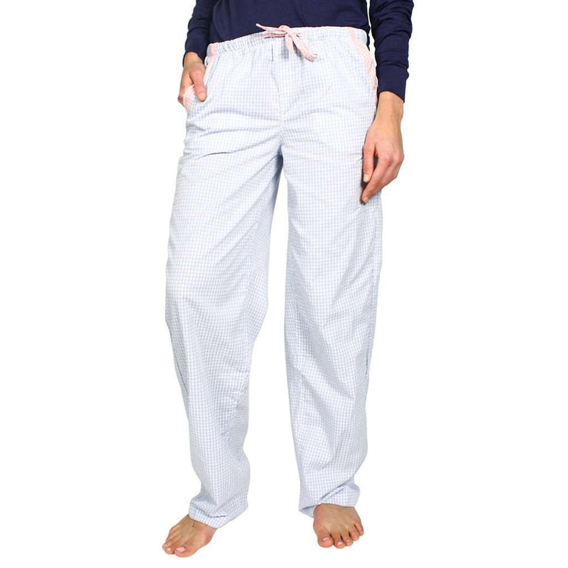 Lounge Pant in Baby Blue Seersucker by Frat Collection - Country Club Prep