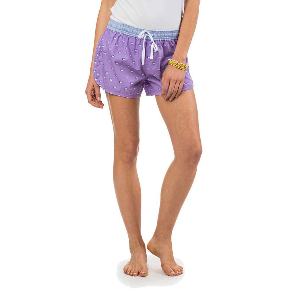 Women's Skipjack Lounge Short in Lilac Purple by Southern Tide - Country Club Prep