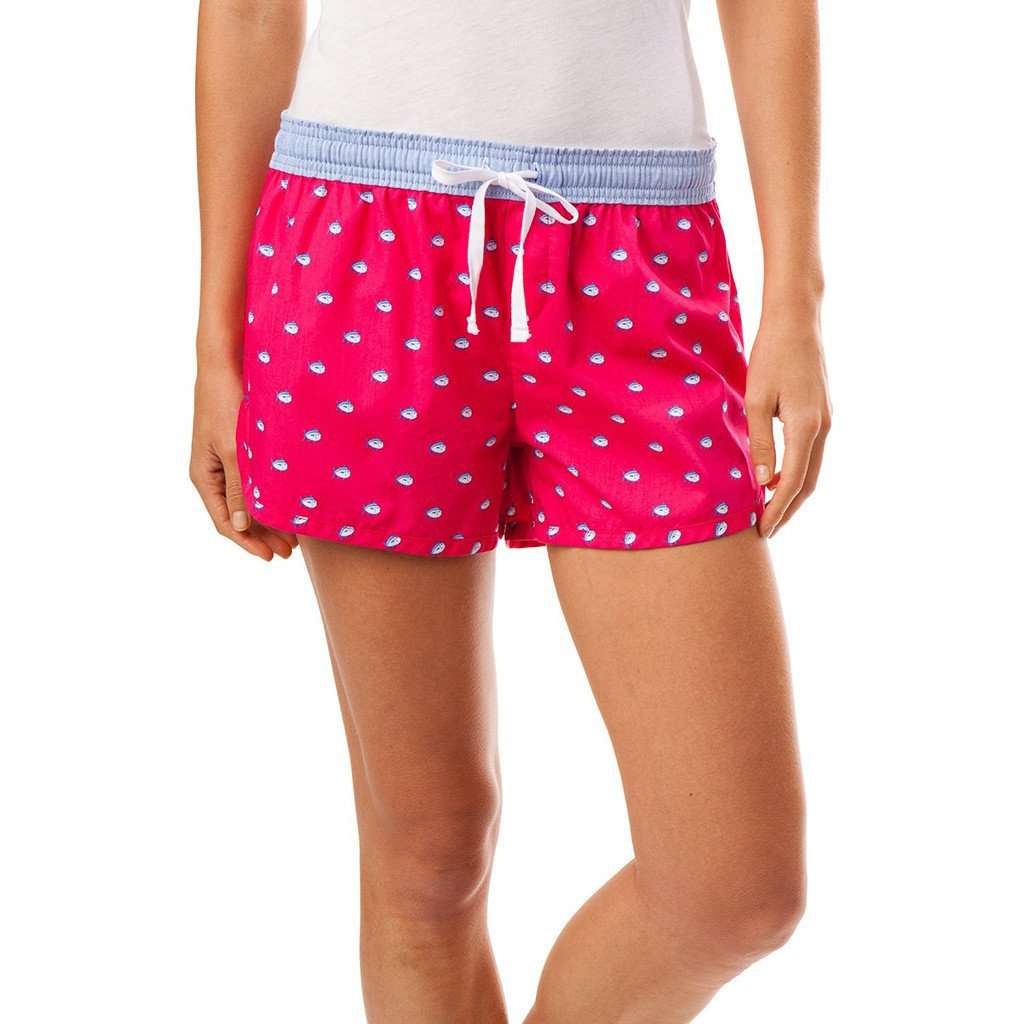 Women's Skipjack Lounge Short in Raspberry by Southern Tide - Country Club Prep