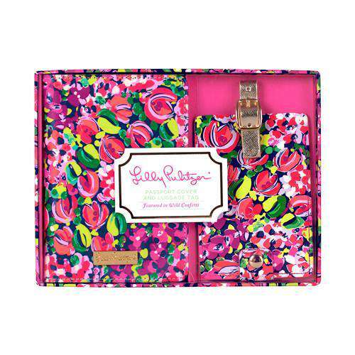Luggage Tag and Passport Holder in Wild Confetti by Lilly Pulitzer - Country Club Prep