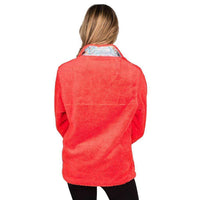 1/4 Zip Fleece in Coral by the Fraternity Collection - Country Club Prep