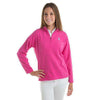 1/4 Zip Fleece in Hot Pink by Johnnie-O - Country Club Prep