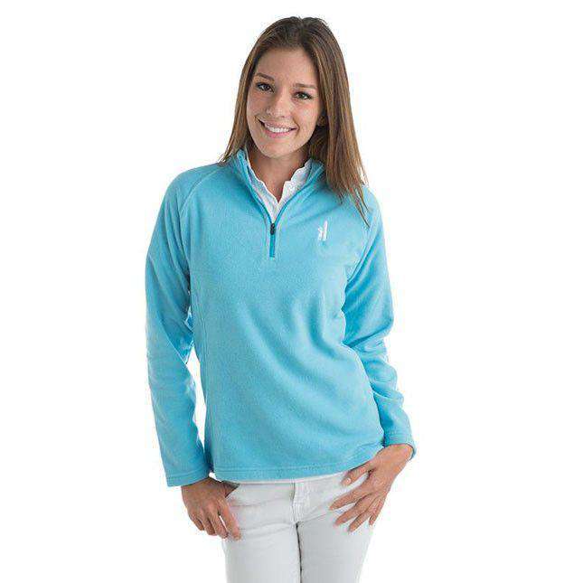 1/4 Zip Fleece in Sky Blue by Johnnie-O - Country Club Prep