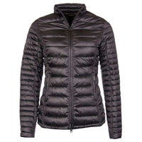 Clyde Short Baffle Quilted Jacket in Ash Grey by Barbour - Country Club Prep