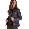 Clyde Short Baffle Quilted Jacket in Ash Grey by Barbour - Country Club Prep